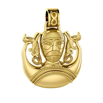 The Horned God Cernunnos 14 Karat Gold Pendant GTP3440 - Jewelry